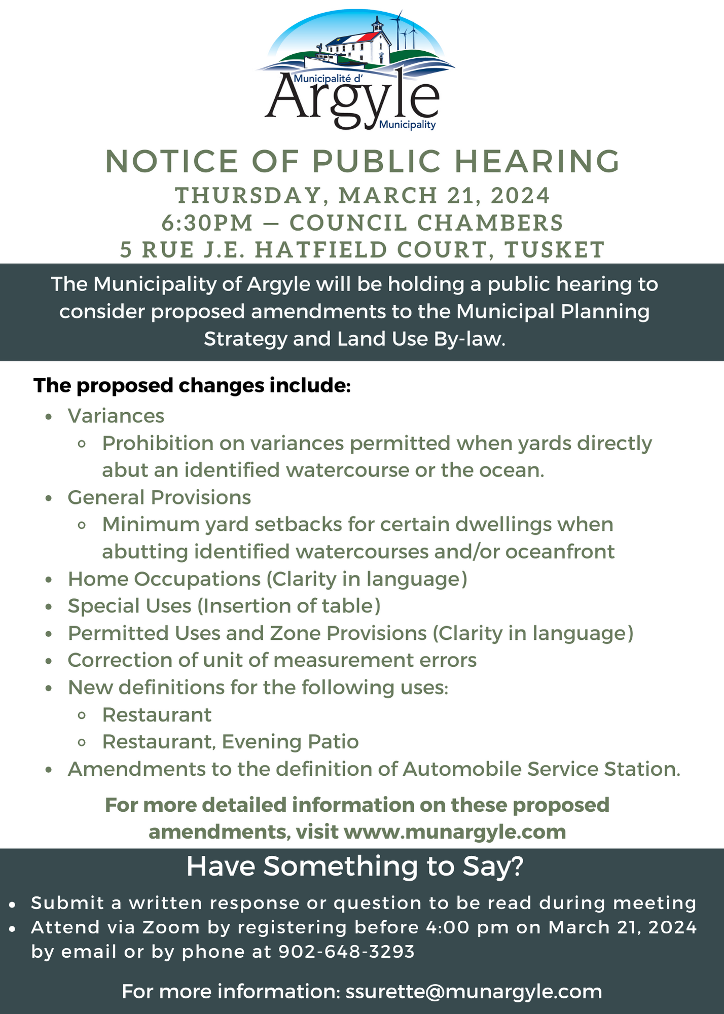 Public Hearing March 21