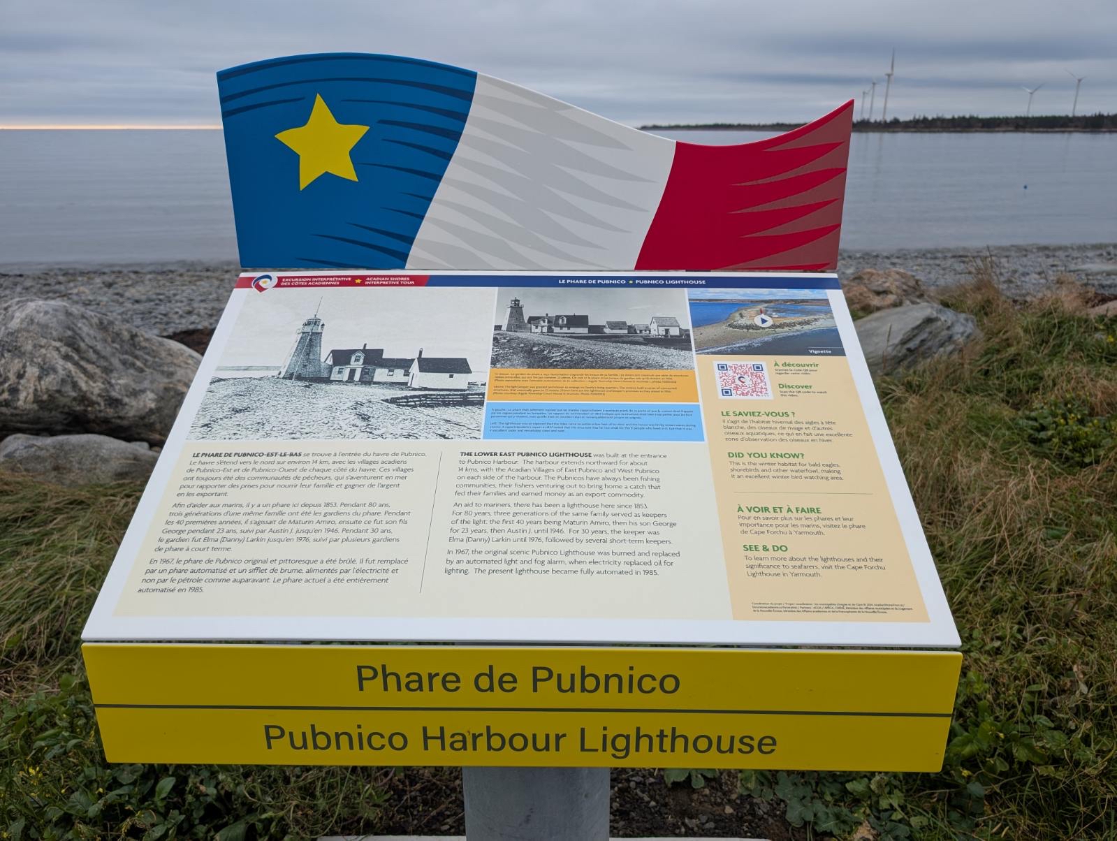 Pubnico Harbour Lighthouse panel install Nov 2024