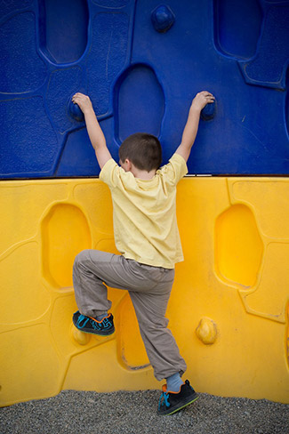 boy climbing